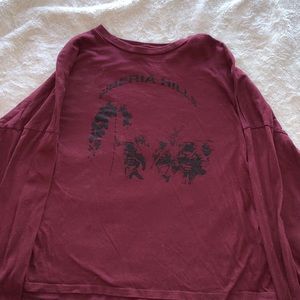 Burgundy Siberia Hills long sleeve tee